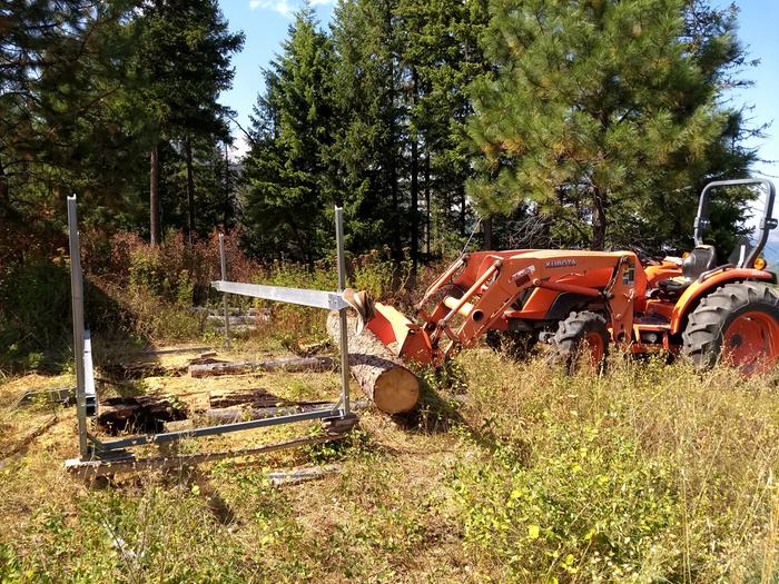 Loading the log up on the mill