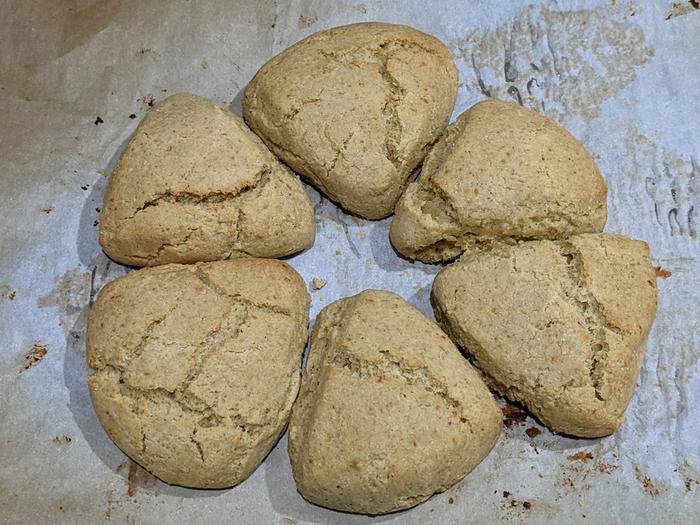 The finished sourdough gluten free scones