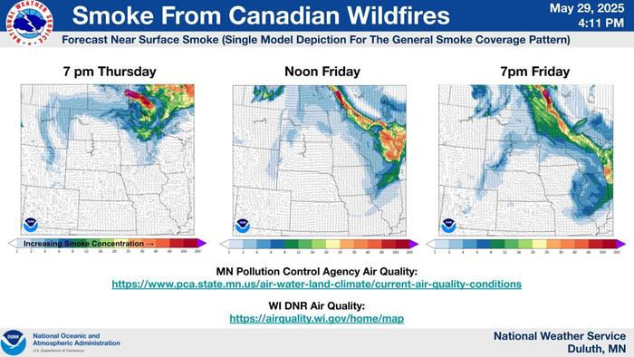 Canadian smoke forecast