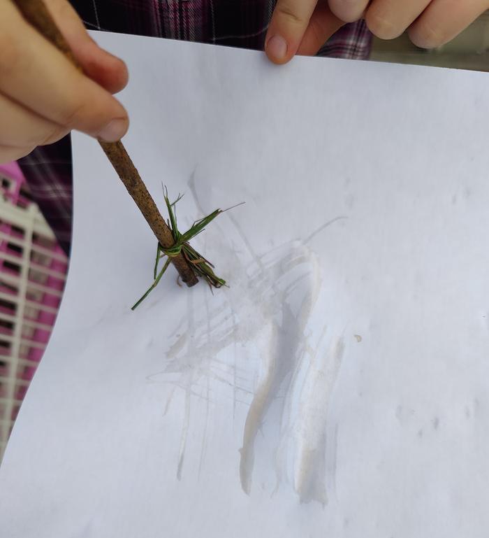 Twig paintbrush