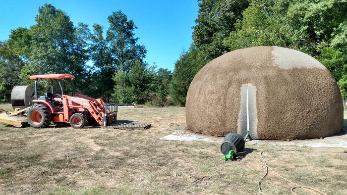 314 sq ft dome shell (first layer of EPIC sprayed onto airform)