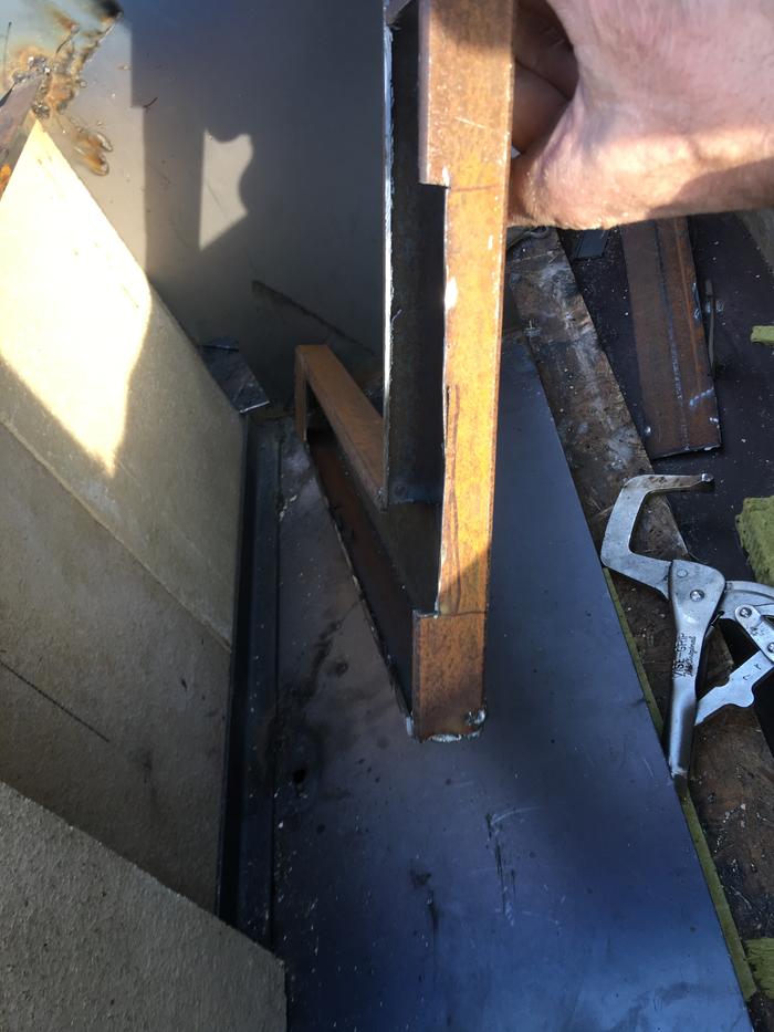 Air feed showing the cutout for the venturi and the back removed to gather heat from chamber