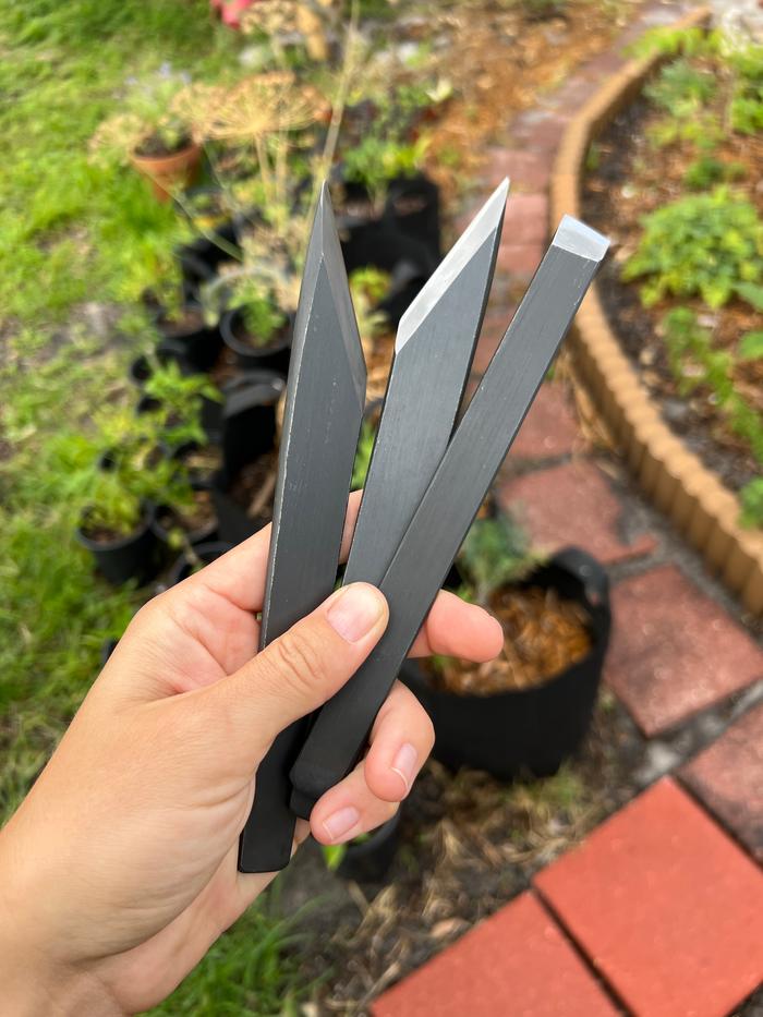 left and right kiridashi and marking knife