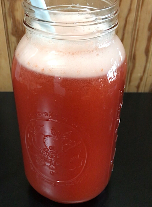After stirring, this is what ready to bottle and cap off looks like.