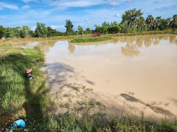 The lake is filled despite the dry season and a relaxed wife sits smiling with her feet in the water asking me: "Darling, is this all real?"