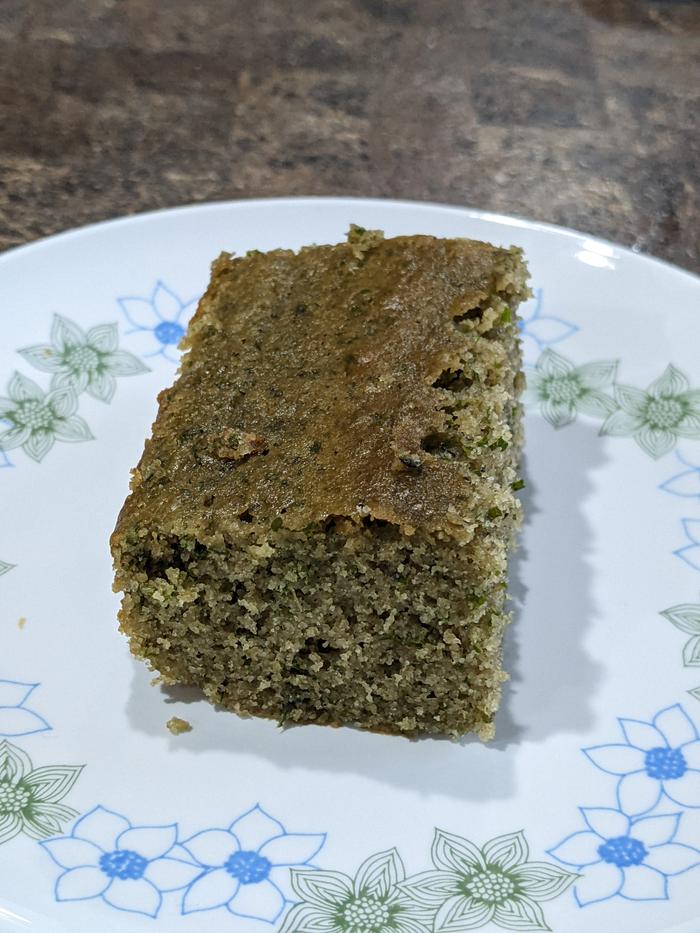 Lemon balm bar, cut from the 8x8" pan