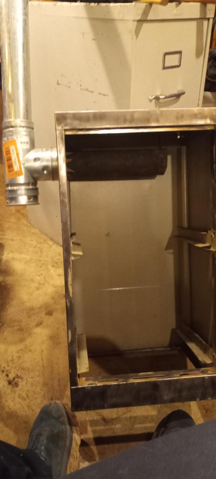 Inside of the cabinet.