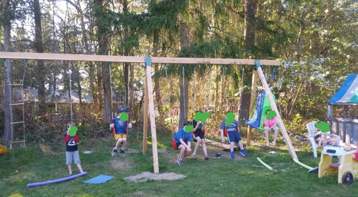 No, I don't have that many kids. These are kids from four different families on our road. It's definitely a social hangout spot 