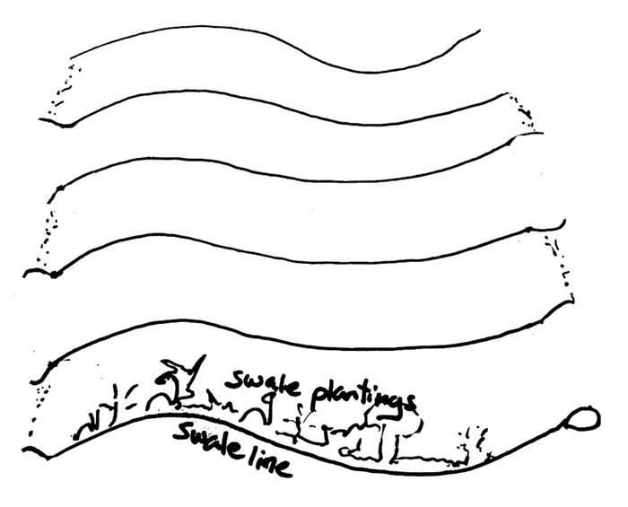 alternating swale spillways