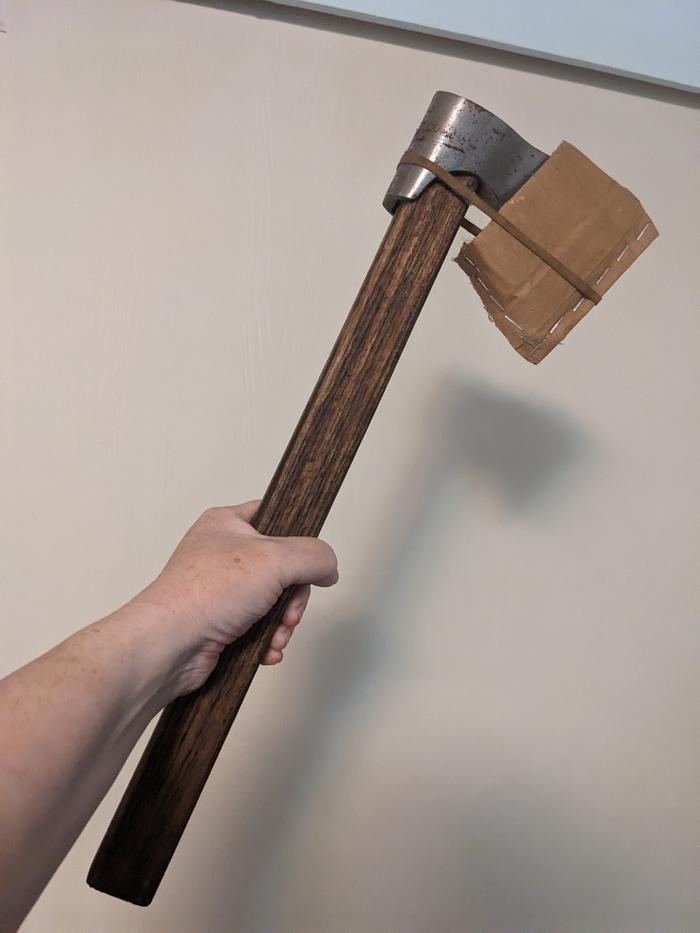 Viking hand axe sheath of cardboard 