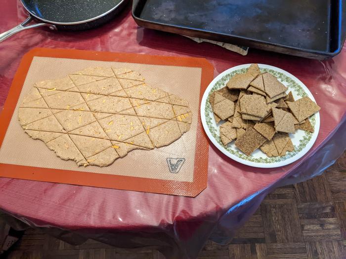 Sourdough crackers 