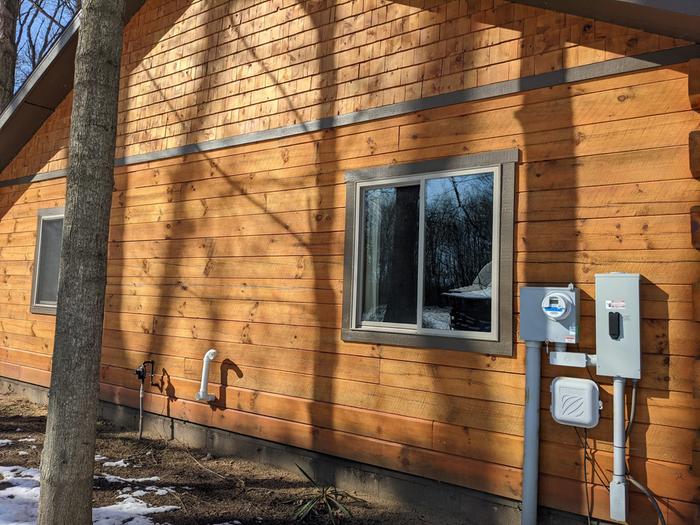utilities on SE side of house