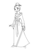 historical mulan coloring page