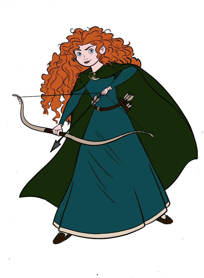 Merida, colorized, Scottish Highlands, 1000s
