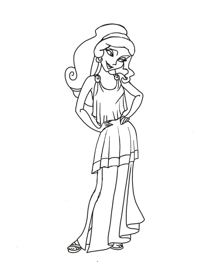 A more historically accurate Megara coloring page