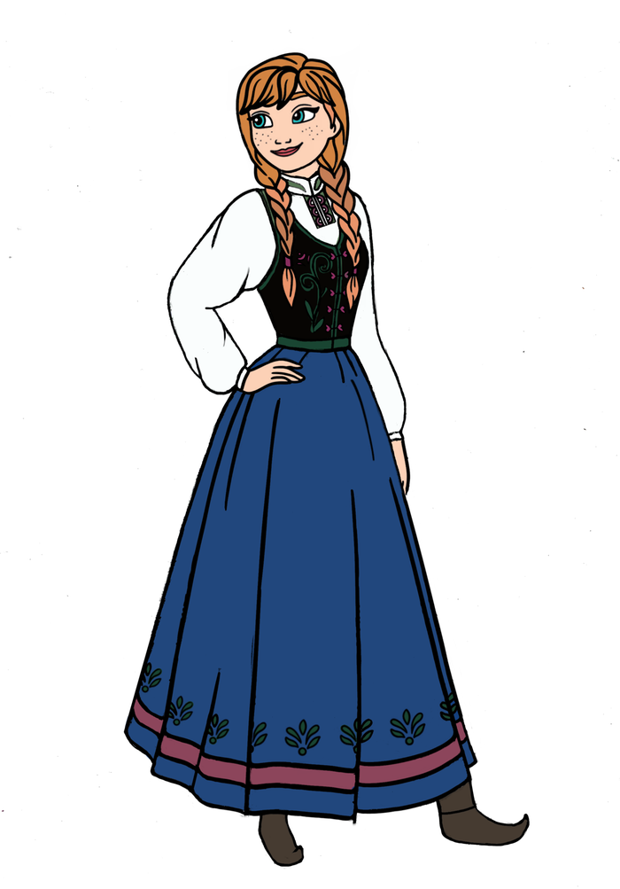 And here is a more historically accurate Anna who is colored in!