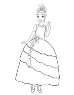 Tiana's green lily dress in historical robe de style fashion