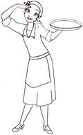 Tiana's 1920's yellow waitress walking dress for duke's diner