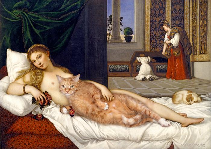 fat-cat-Titian-Venus-of-Urbino-