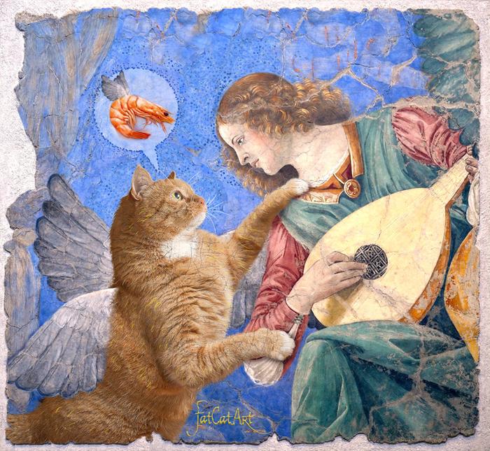 fat-cat-Melozzo_Angel-playing-lute-