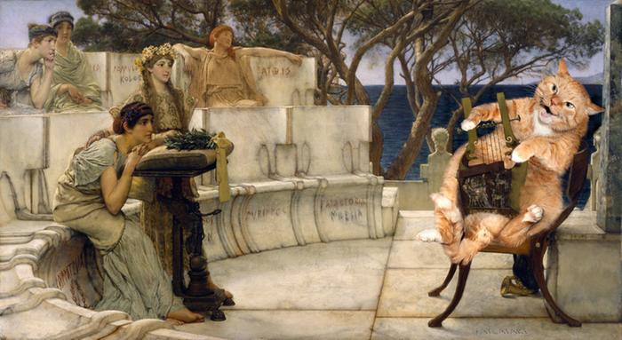 fat-cat-Alma-Tadema_Sappho_and_fat-cat