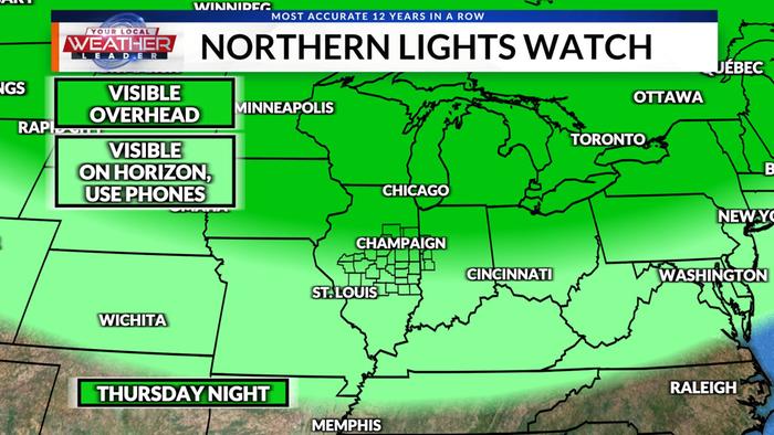 east-central North America viewing forecast