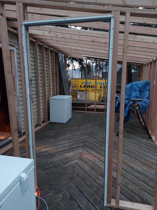 Shed frame without siding