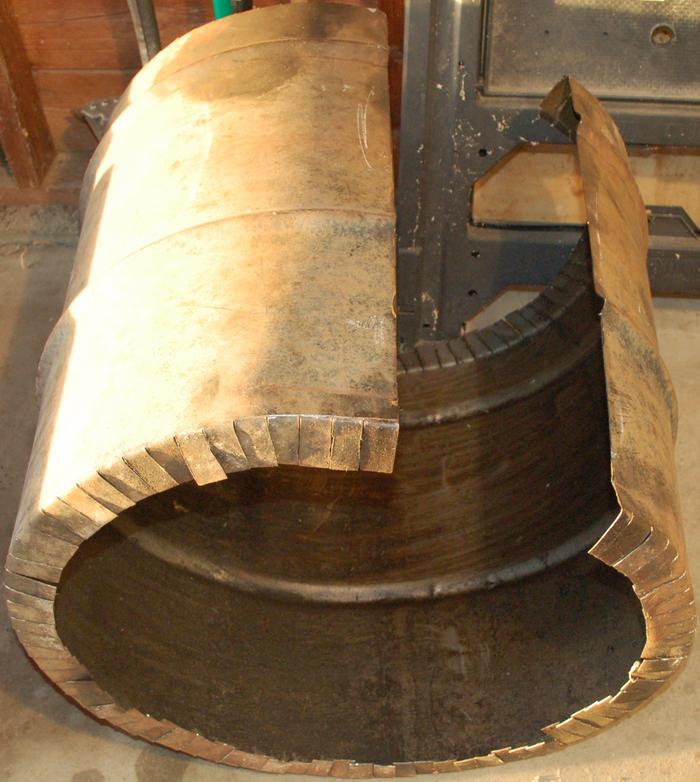 This is the outer barrel of the oven. 