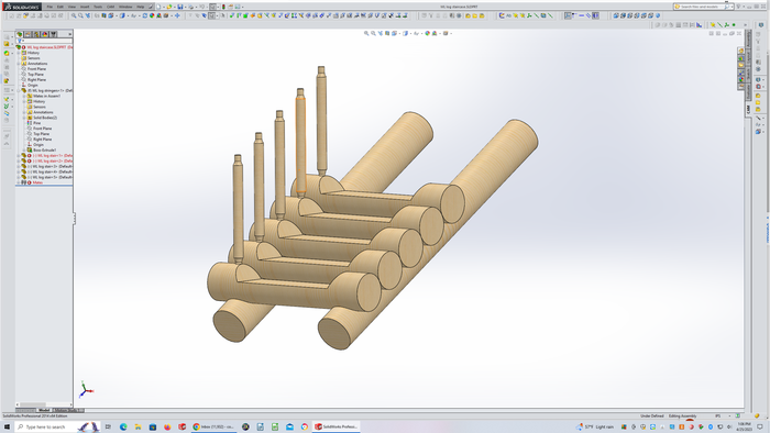 Saddle log staircase