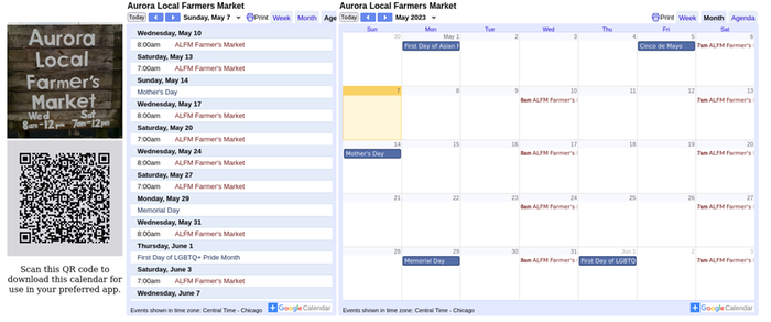 ALFM Market Calendar