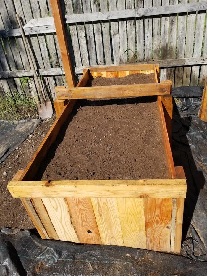 Larger box ready to plant