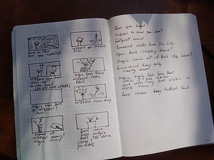 A wizzardly adventure storyboard