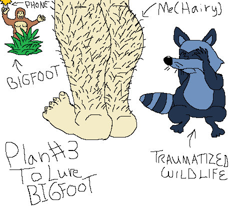 Become so hairy, that Bigfoot will want to take my picture.