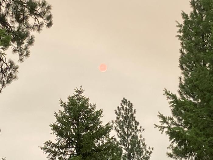 A red sun