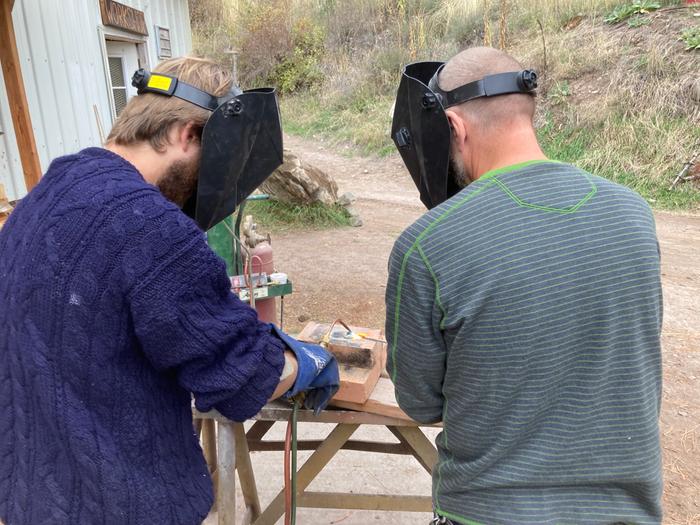 Learning oxyacetylene welding