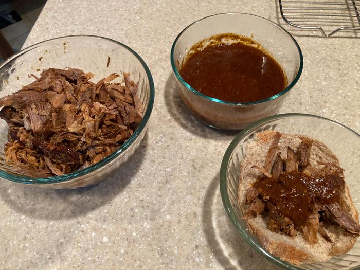 Yesterdays instant pot creation.. pulled pork bbq.. it’sa dream come true