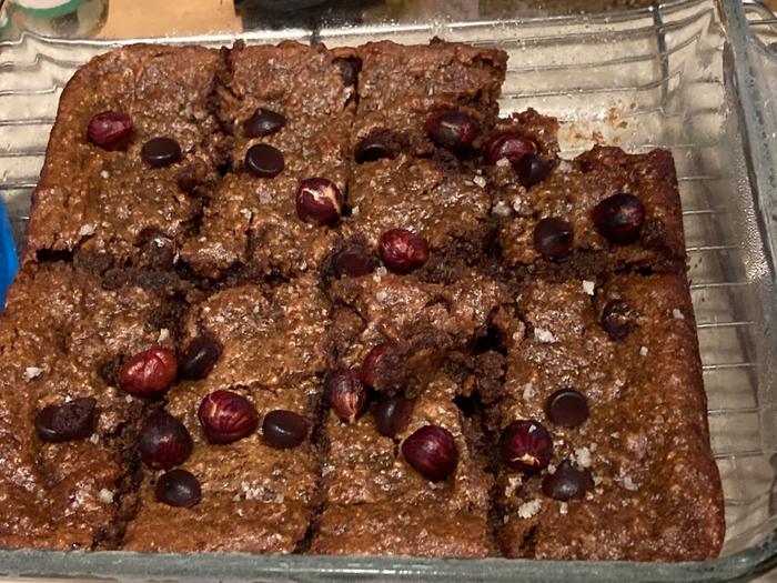 Also some salted hazelnut brownies