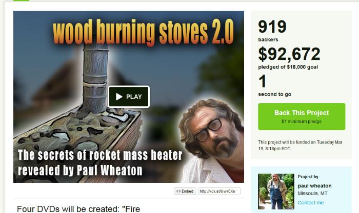 Paul Wheaton Wood Burning Stoves DVDs Kickstarter
