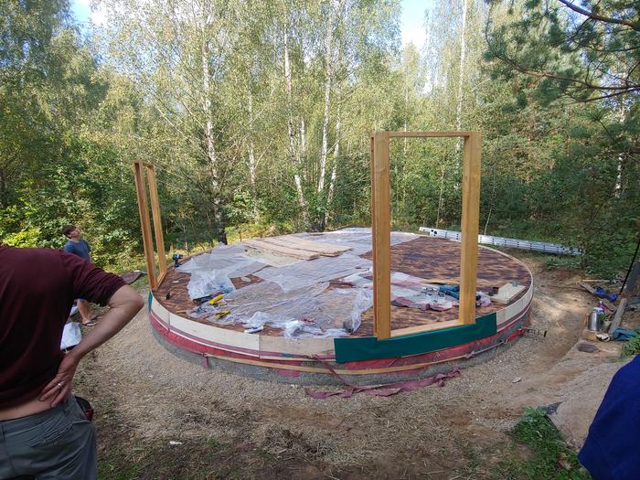 The yurt went up the next day