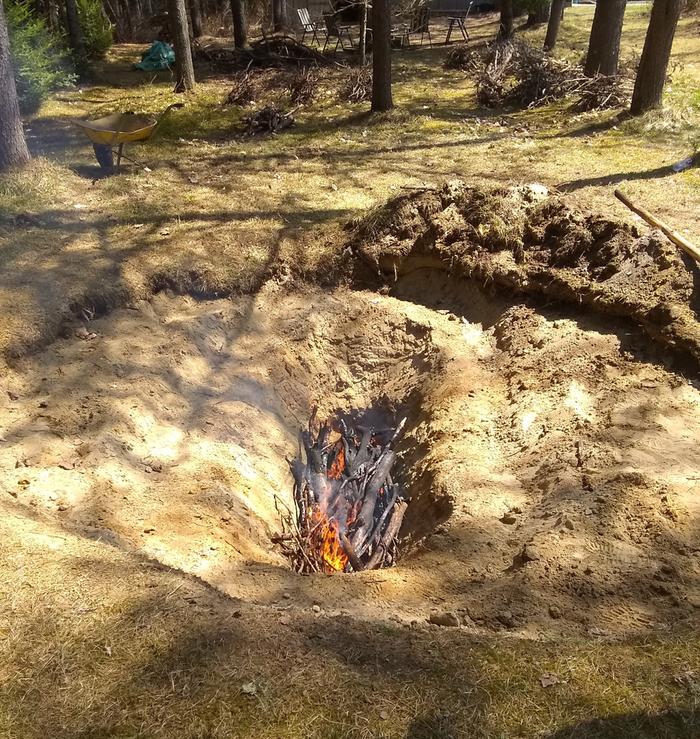 the first burn in the pit