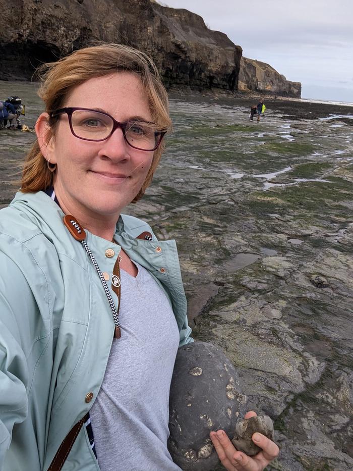 on the coast of northeast england collecting fossils