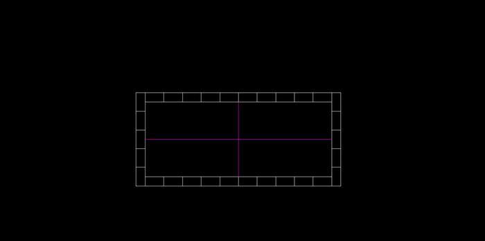 Top view: Originally I was thinking of an 8' x 8' bed divided into four quadrants but decided to go with a 5' x 12' bed for easier access. 