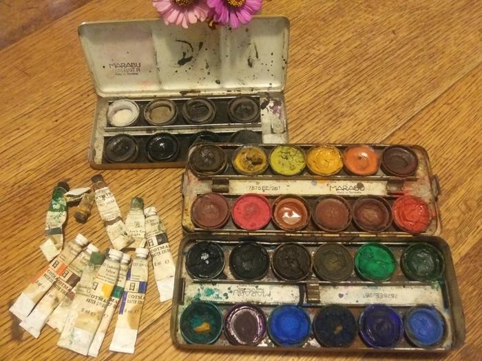 well loved watercolour paints 