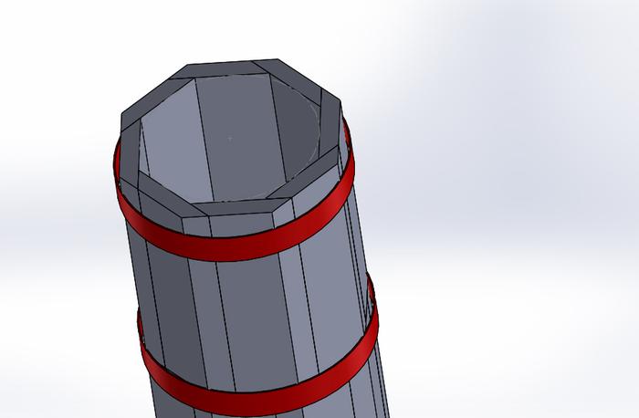 drawing of heat riser for rocket mass heater