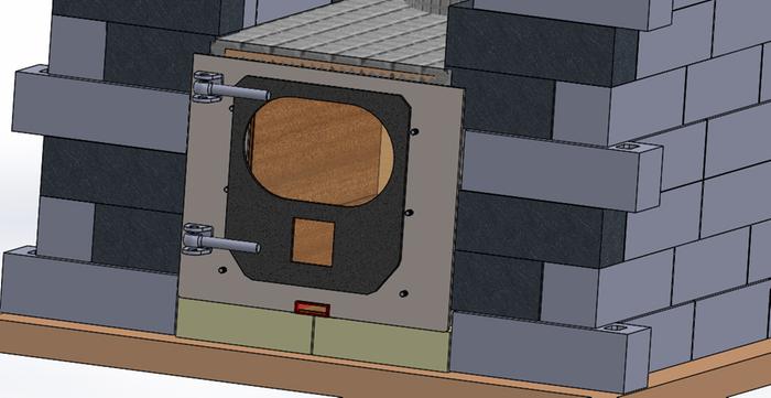 drawing of door for rocket mass heater