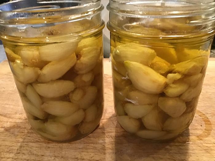 preserve garlic, is to confit it. To confit, means preserving in oil