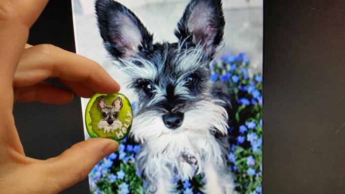 Custom Glass dog beads I made