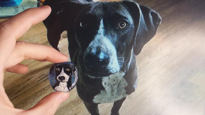 Custom Glass dog beads hand made