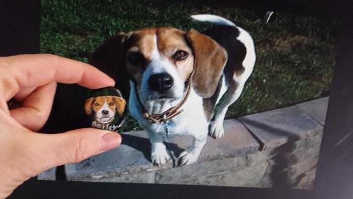 Custom Glass dog beads hand made