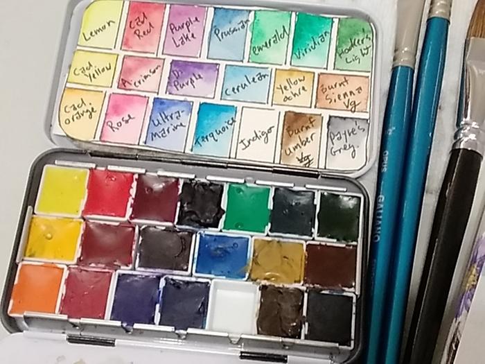 Cotman student watercolour paints